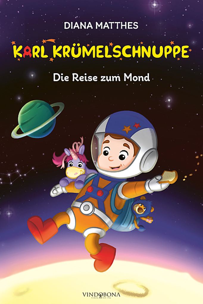 Bild // vindobonaverlag // Karl Krümelschnuppe – Die Reise zum Mond // Key Visual 